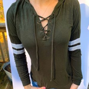 Adorable Lace Up Hoodie!!
